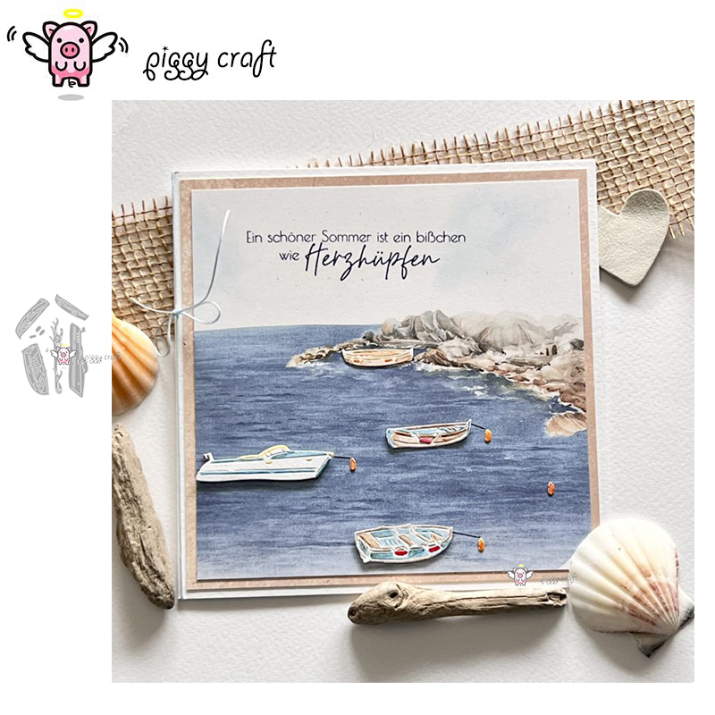 Fishing Boat Trailer - Piggy Craft metallo fustelle taglio fustella